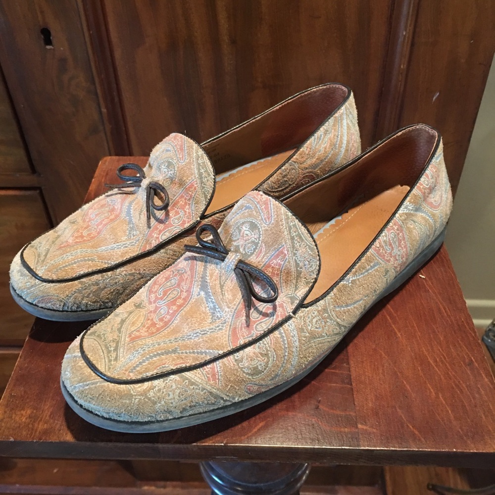 Lands’ End paisley loafers